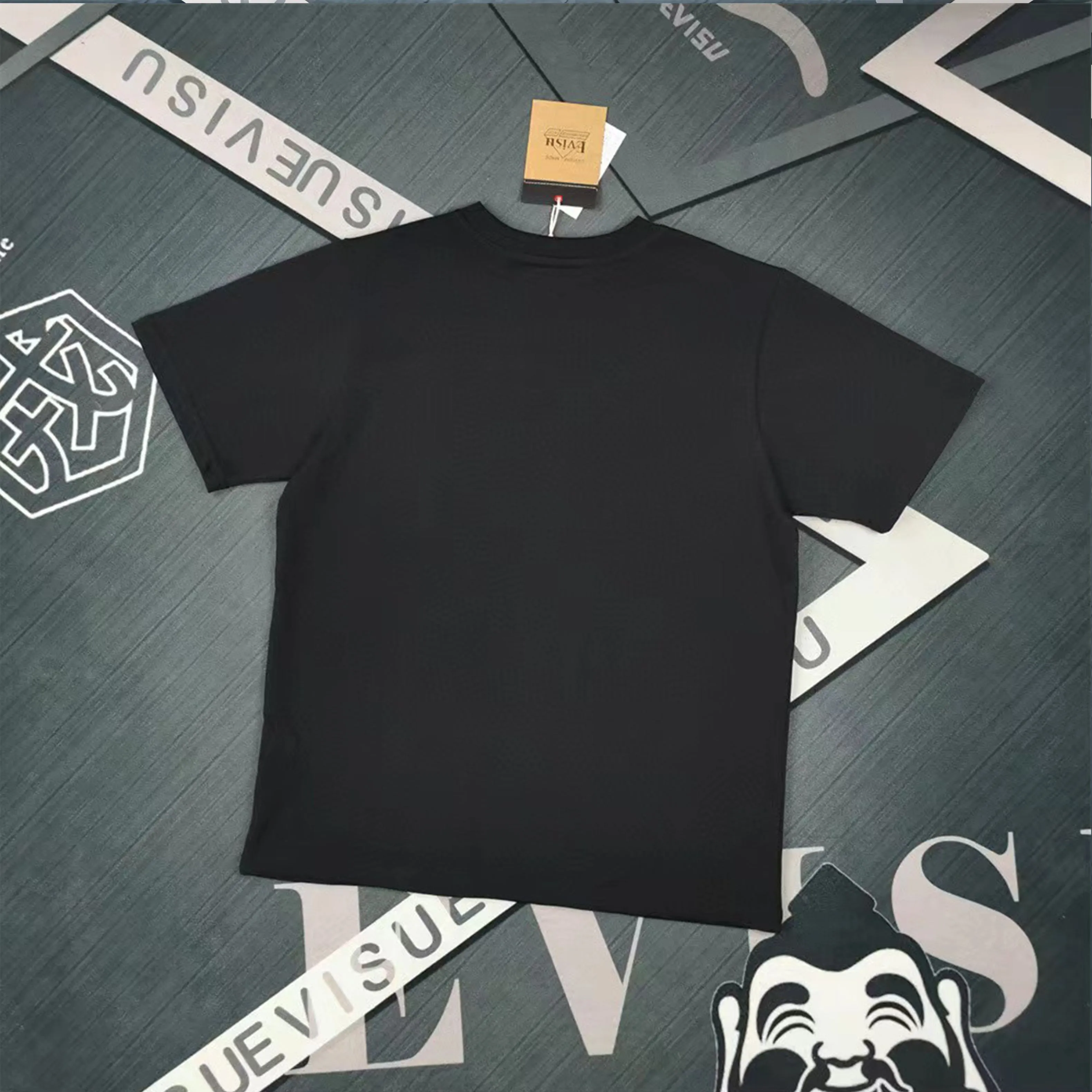 Evisu 2025New Arrival T ⚠ Quality⚠ Same Style T 。 ，Black S-XXL，White S-XXL，Gray M-XXL，Red M-XXL， Red M-XXL Blue M-XXL